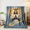 Our Lady of Lourdes Rosary Crown Throw Blanket  Printed Blanket for Living Room Bed Couch lunch break Soft Cozy Blanket for Friend's festival Gift