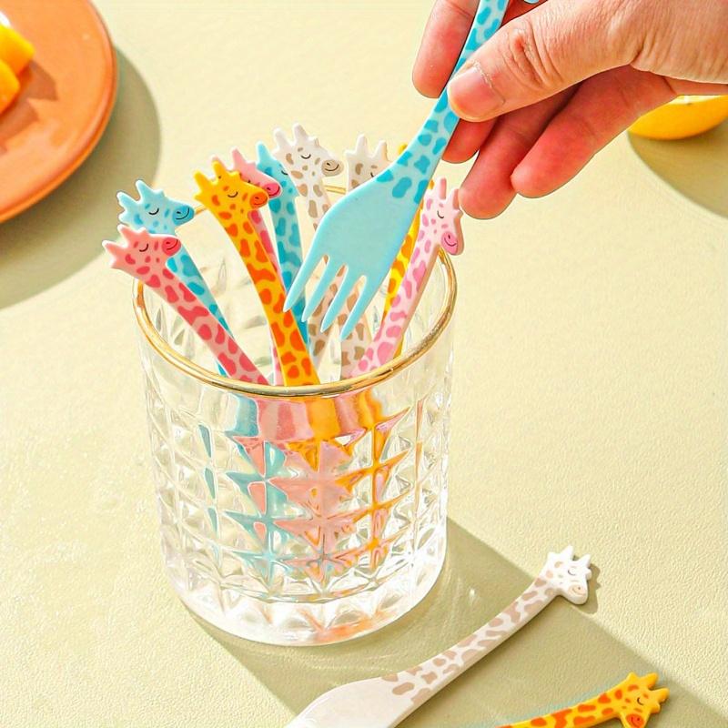 Plastic Fruit Forks, Dessert Forks for Home Kitchen, Suitable for Wedding, Party, Gift, Birthday