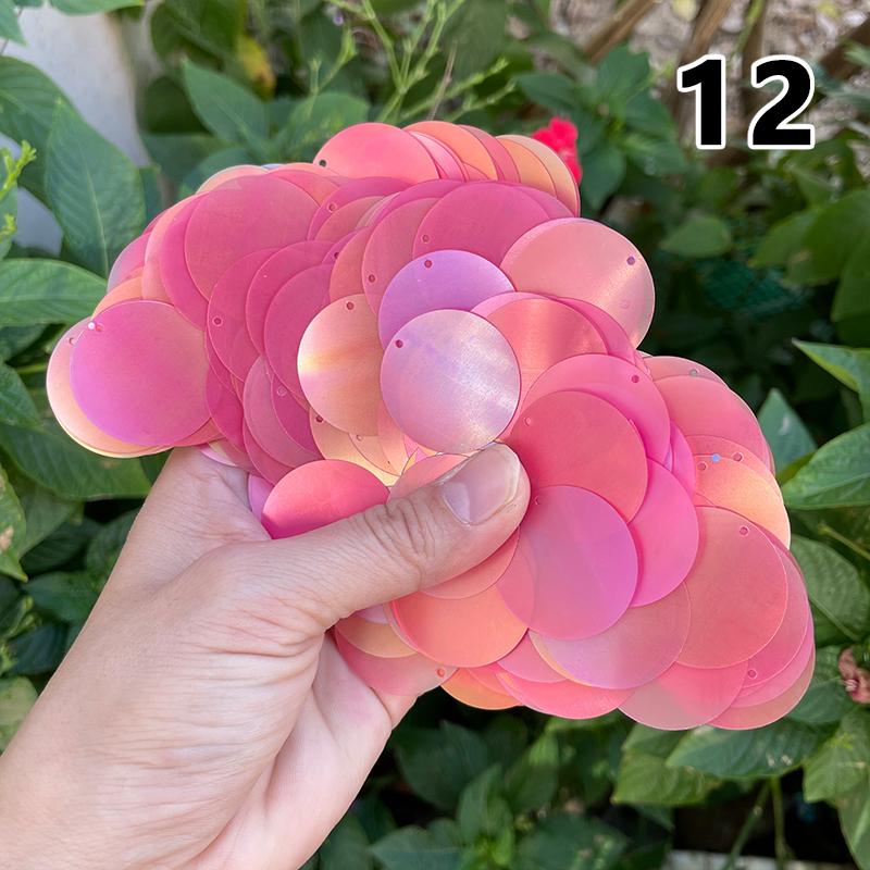 30Χιλ. Πολύχρωμα Καραμέλα Μεγάλες Πούλιες με Τρύπα Pet Στρογγυλές Πούλιες Ραφής Χειροτεχνίας Διακόσμηση Νυφικού Αξεσουάρ DIY Χαλαρές Πούλιες