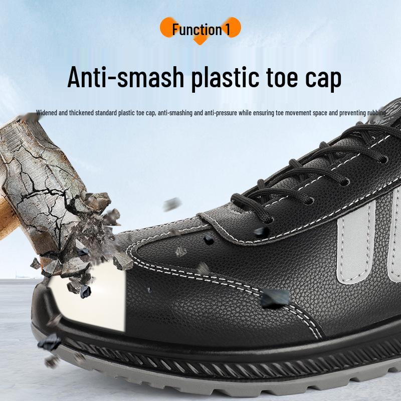 Insulated Electrician Safety Shoes: Anti-Smash, Anti-Puncture, Waterproof, Oil-Proof, Plastic Toe Cap, Low-Top Work Shoes