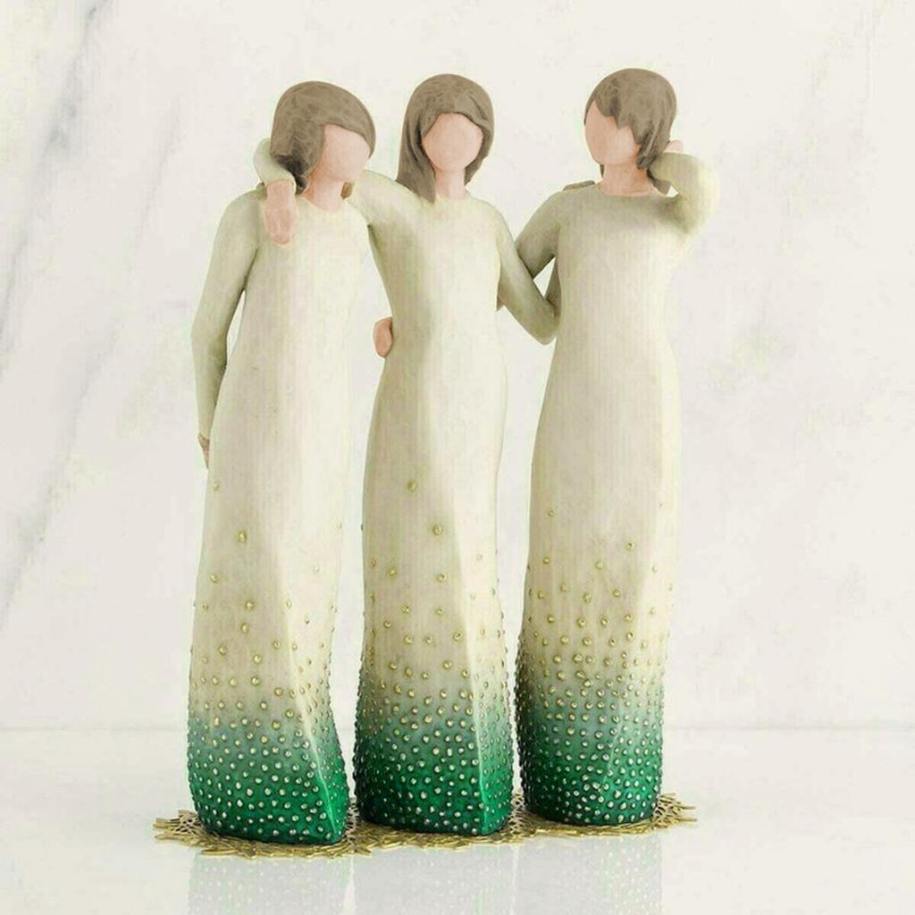 By My Side Three Women Beside Me Resin Ornaments Craft Decorations Holiday Creative Gifts