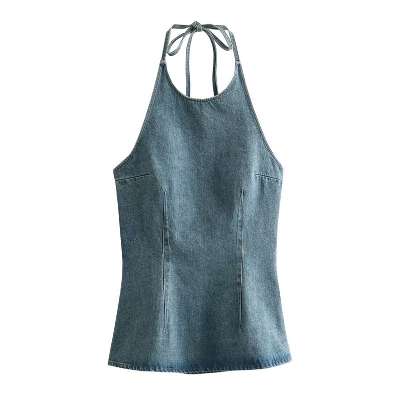 Kaslead New Arrival Women's Clothing Fashion Style Fashion All-Match Casual Neck Sleeveless Tops 1208892002
