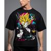 Dragon Ball Japanischer Anime Saiyajin Herren Damen Sommer T-Shirt Harajuku Retro Kurzarm Locker Groß Lässig Bequem Y2k Top