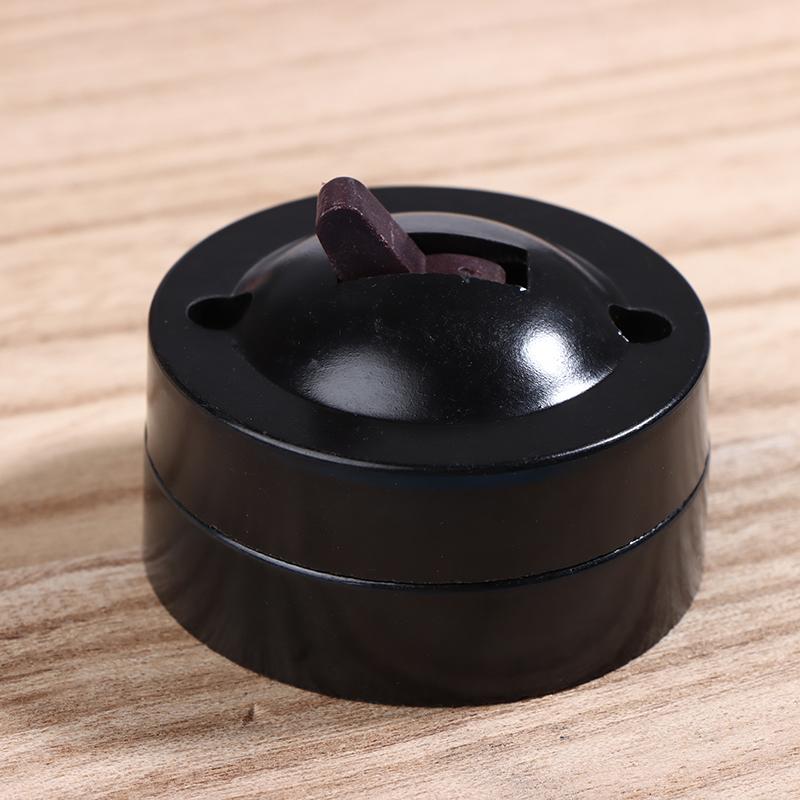 Toggle Switch Single-Control Lamp Switch Round Surface Mounted Wall Light Switch Old-Fashioned 6A Button Switch For Home Decor