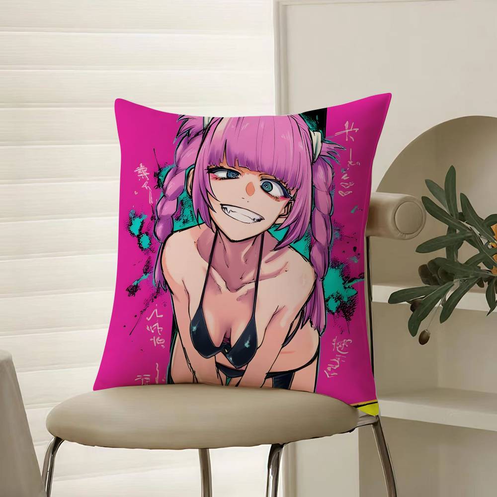 

Yofukashi no Uta Anime Nazuna Pillow Case Comfort Sofa Bed Silky elegant Invisible zipper Decorative cushion cover 12x12Inch