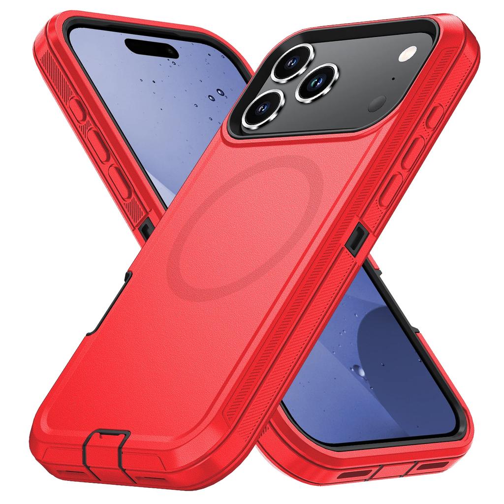 Heavy Duty Mechanical Rugged PC+TPU Case for IPhone 17 Pro Max 17 Air 16 15 14 13 12 Pro Max Otter Magnetic Charging Enhanced Anti-Drop Box Cover