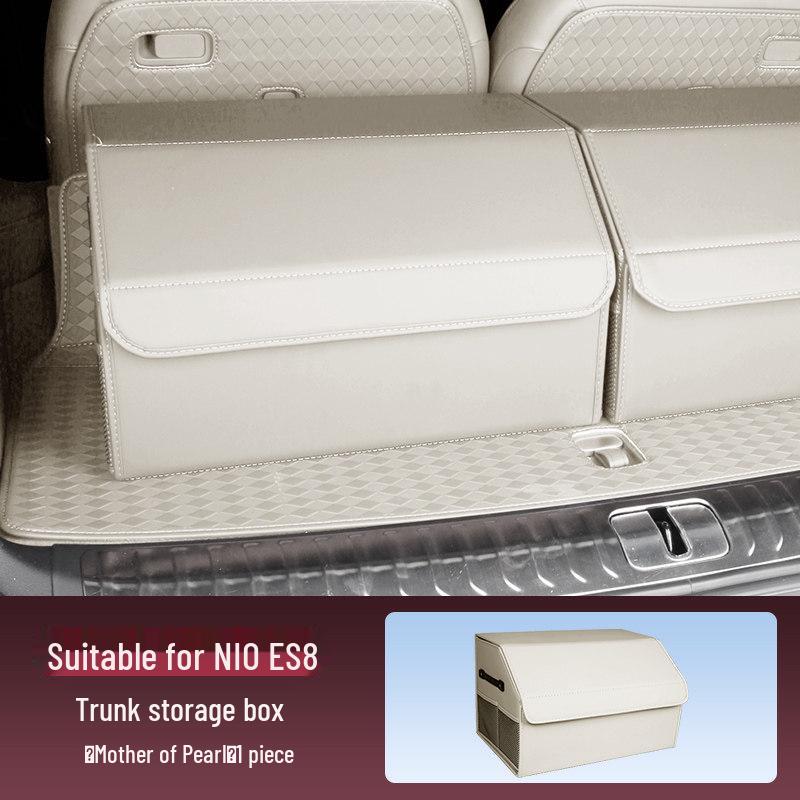 Compatible with 26 Nio ES8 Models: Trunk Storage Box, Foldable Organizer for Car Interior Accessories.