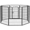 8 Panels Heavy Duty Puppy Playpen, for Large, Medium Dogs, Indoor and Outdoor Use - Black