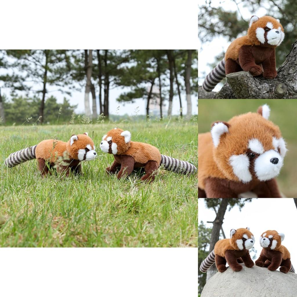 Red Panda Raccoon Plush Toy Soft Stuffed Animal With Pp Cotton Filling For Gift And Comfort