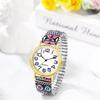 Women's Watch Cute Bohemian Style Free Size Fashion Analog Display Stainless Steel Band Waterproof Quartz Wristwatch Fashion Accessory - Birthday