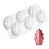 6 Hole Madeleine Design Chocolate Mousse Mould DIY Shell Cake Silicone Mold Dessert Cake Decorating Tools Bakeware