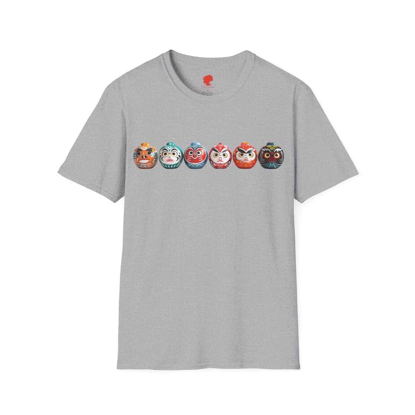 Adorable Daruma Doll T-Shirt: Kawaii Japanese Lucky Charm Tee S разноцветный