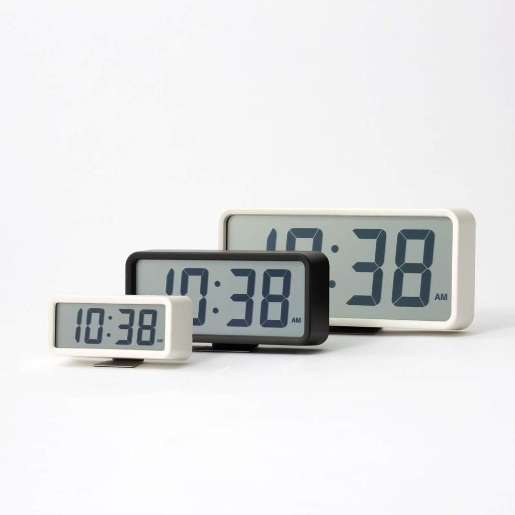 MUJI Small Digital Clock (with Alarm Function) White/Model Number: MJ-DCSW1 15832019
