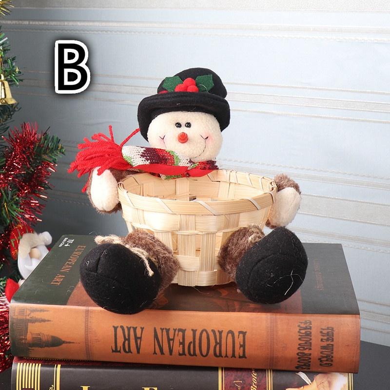 

Рождественская конфетница украшение маленькая бамбуковая корзина украшение сцены реквизит корзина для сахара настольная корзина для водных яблок B