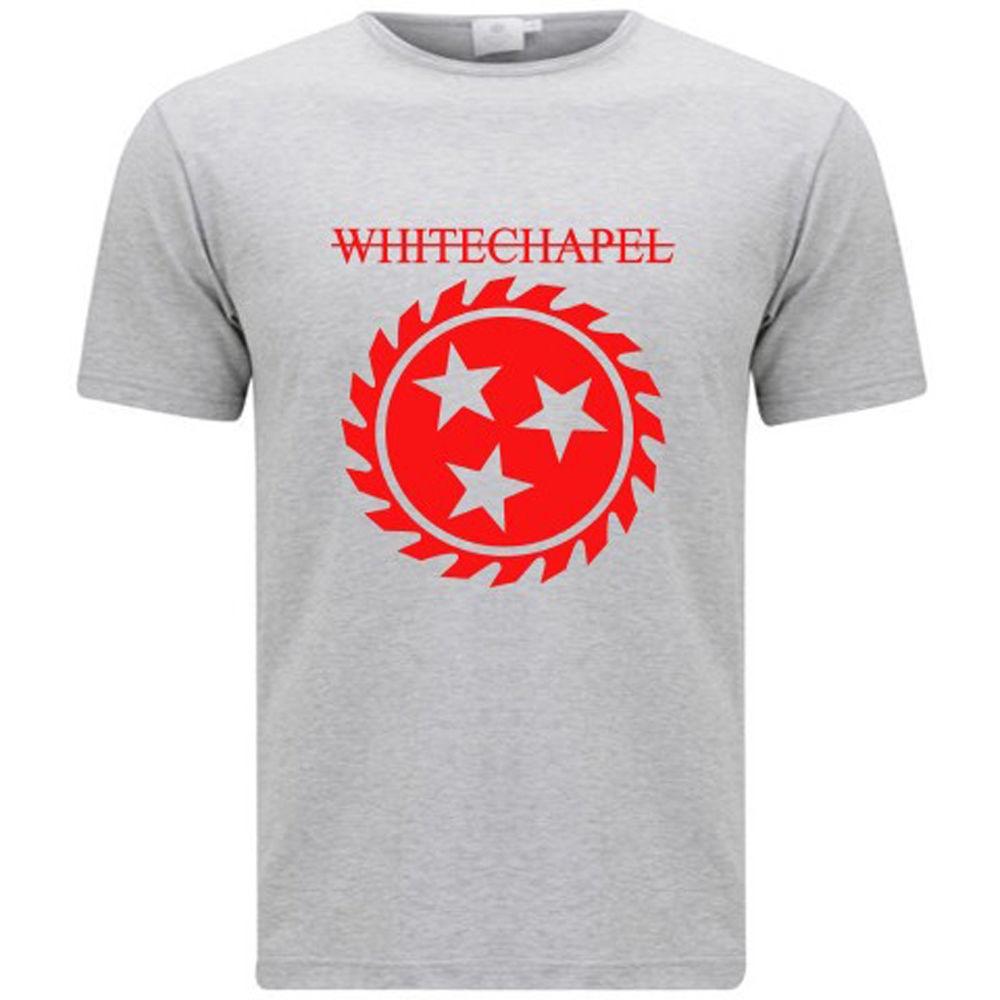

Серая футболка унисекс с логотипом рок-группы Whitechapel Deathcore S