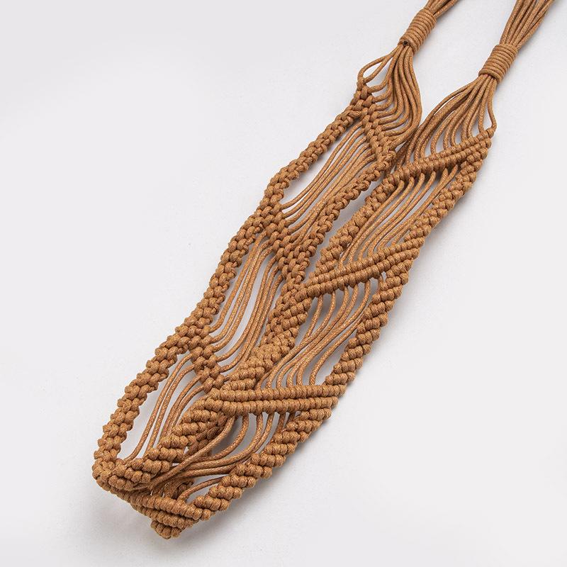 Boho Style Waist Rope Weaving Knotted Ethnic Style Natural Beach Leisure Vacation Style Exquisite Women's Waist Rope