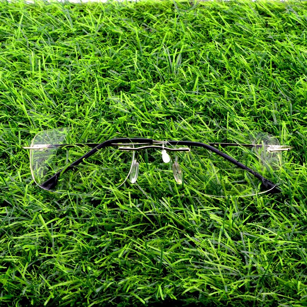 Rimless Eye Protection Bifocal Reading Glasses +0.75 To +4 See Near and Far