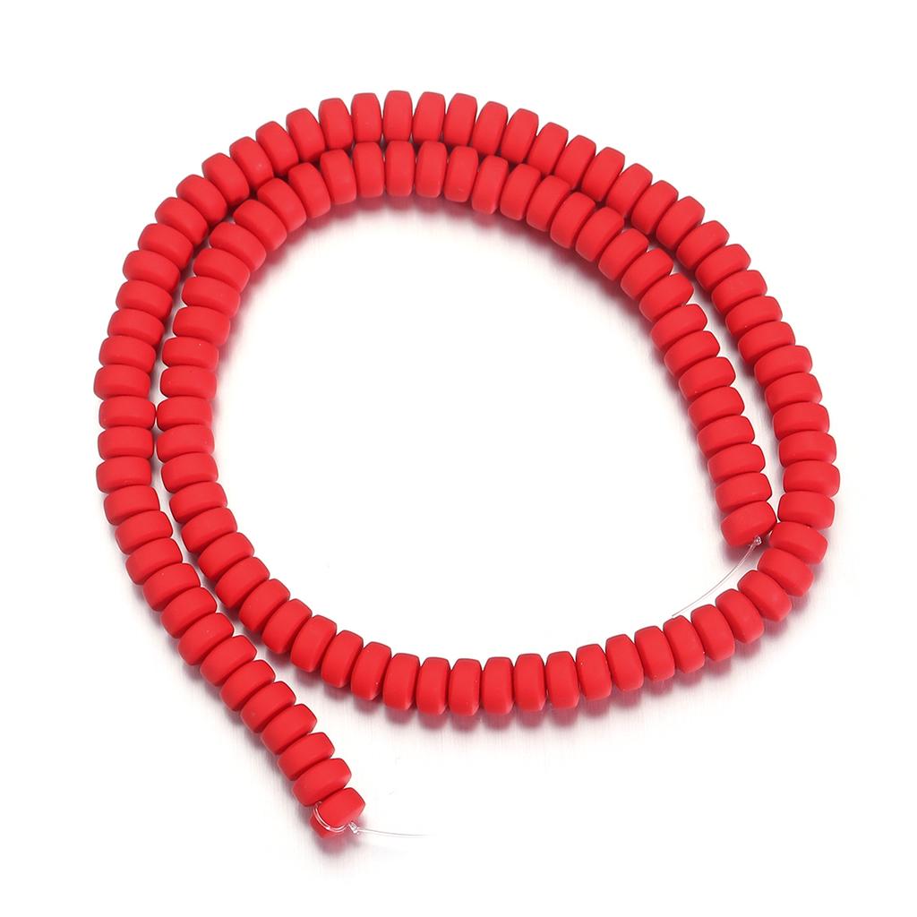 1String Polymer Clay Beads Colorful Loose Spacer Flat Round Beads For DIY Bracelet Necklace Charm Jewelry Accessories Wholesale