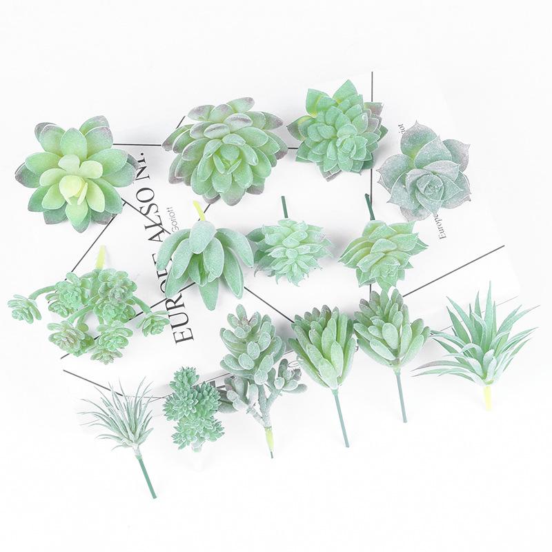 Diy Simulated Succulent Plant Hair Planting, Mini Fake Succulent Bonsai With Flowers, More Than 20 Styles Of Bn1