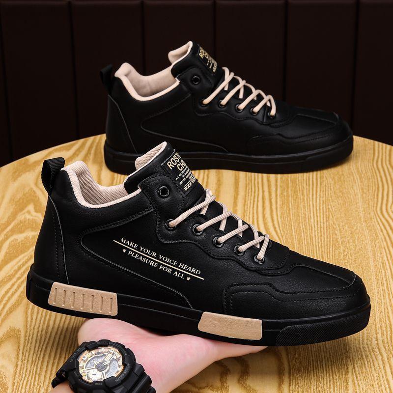 Schuhe Herrenschuhe Herbst und Winter 2025 neuer Trend Sport vielseitig Herren-Freizeit gestapelte dicke Baumwollschuhe High-Top Board-Schuhe