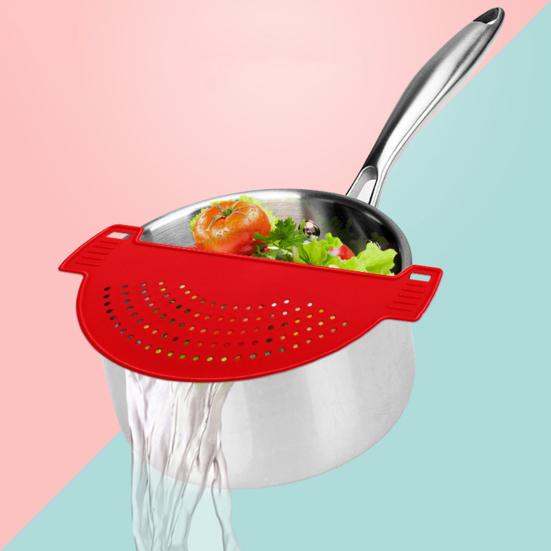 Abtropfgestell aus Silikon für Töpfe, Pfannen, Schüsseln, wiederverwendbar, Universalfilter, Pasta, Spaghetti, Hackfleisch, Fett, Gemüse, unverzichtbar für die Küche