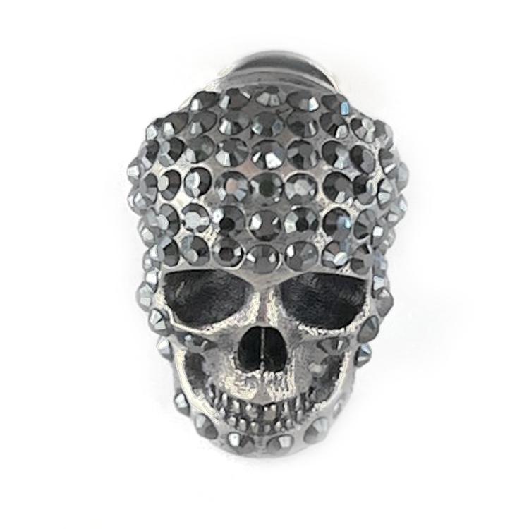 Alexander McQueen Skull Design Earrings Men Earrings Silver 705806-I94VY-1572 Basic Packaging-Dust Bag+Box,F,Silver