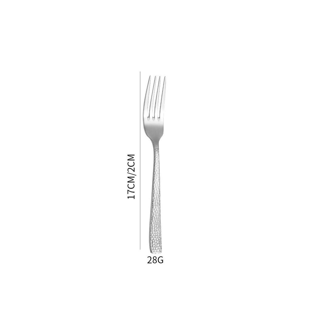 6-Piece Cross-Handle Snake Pattern Titanium-Plated Stainless Steel Cutlery Set (Knife, Fork, and Spoon)