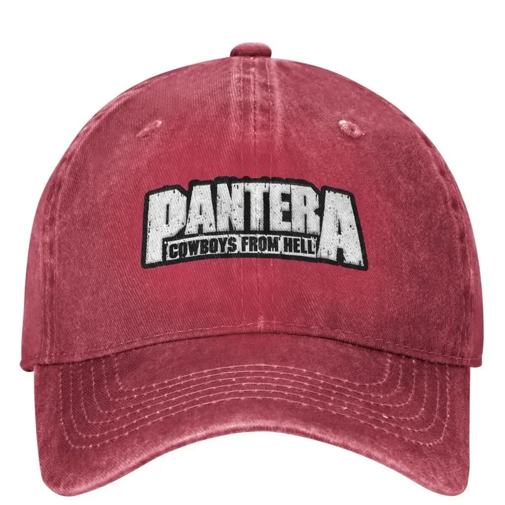 Pantera Cowboys From Hell Rocková Kapela Oblečení Pánské Dámské Baseballová Čepice Opotřebovaná Praná Čepice Klobouk Retro Venkovní Letní Snapback Čepice