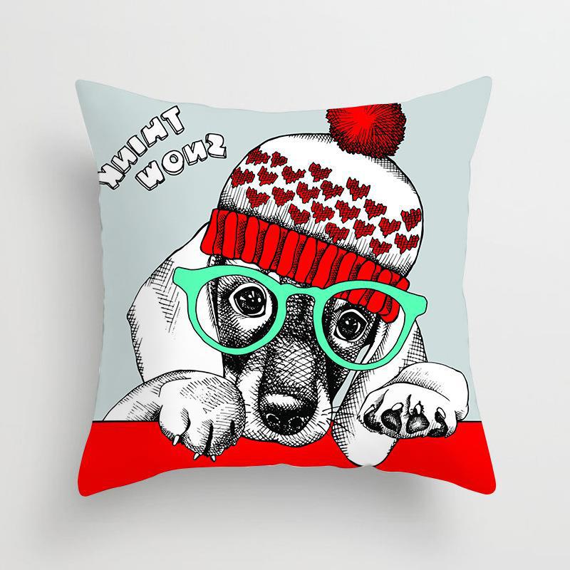 Europäischer und Amerikanischer Weihnachtsmann Weihnachtsbaum Kissenbezug Kissenbezug Druck