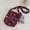 41 autumn and winter fashion leopard print woolen underarm bag women's bucket bag large capacity shoulder bag