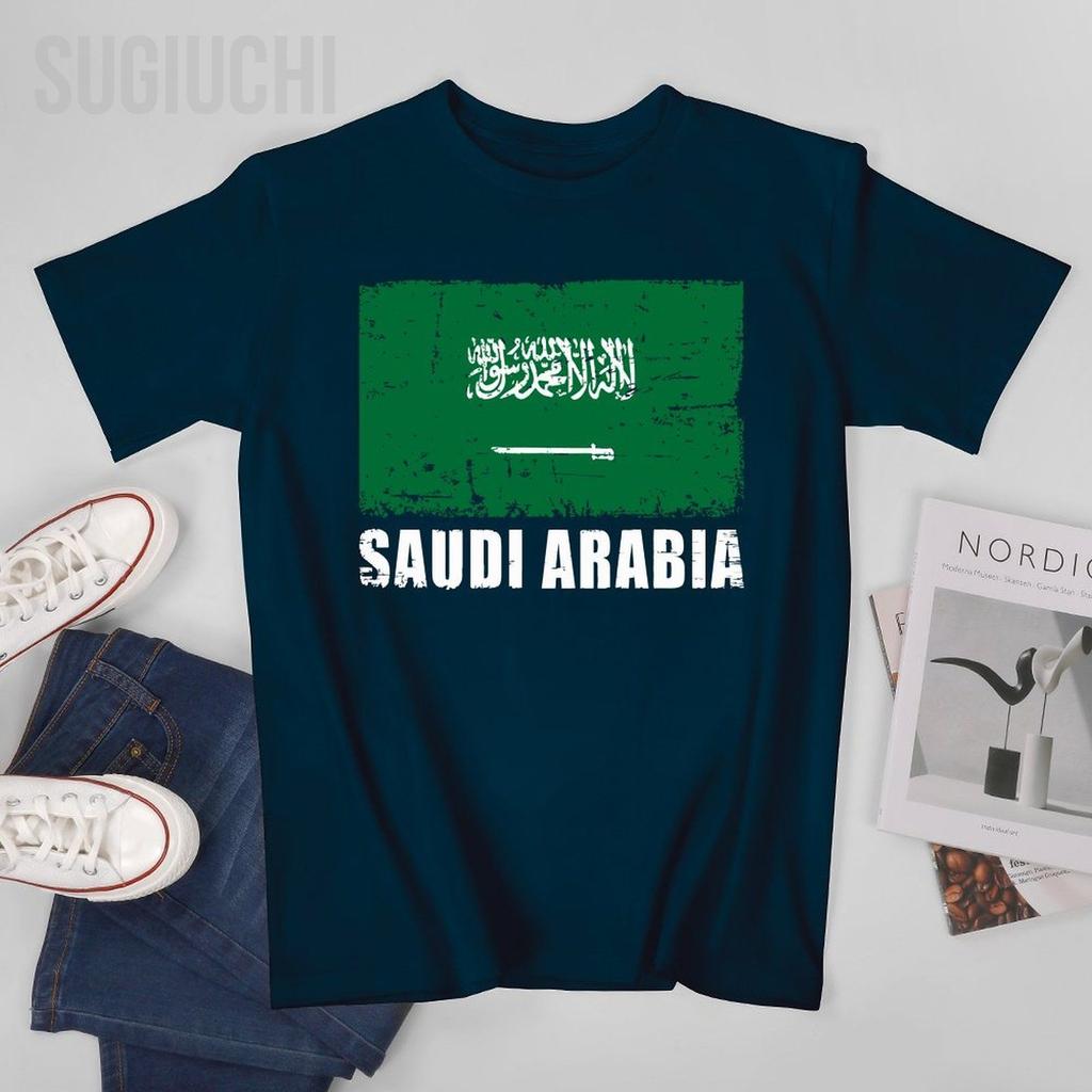 Unisex Short TShirt Vintage Saudi Arabia Flag For Saudi Arabian Gift Tshirt Tees Oneck T Shirts WoUnisex Boys 100 Cotton Unisex