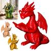 Whimsical Desk Accessory Reading Dragon Figurine with Glasses Statue 3D Printed Lover Gift Bookshelf Decor Desktop Ornament for Book Lovers