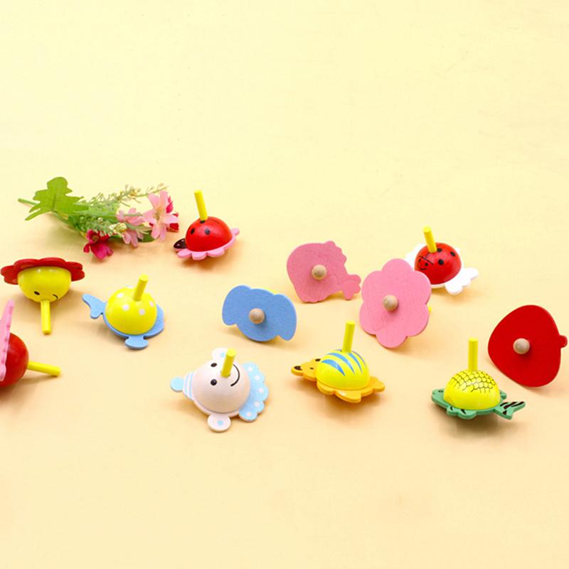 thumbnail image 2 of 20pcs Colorful Wooden Gyro Toys For Kids Small Wood Tops 2 of 13