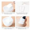 3pcs Face Mask Bowl Spatula Set Measuring Spoon Soft Silicone Washable Reusable Skin Care Clay Mask Applicator White