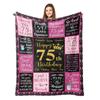 80. Geburtstag Geschenkdecke Druck Weiche und Bequeme Flanelldecke für Sofa Bett Wohnzimmer