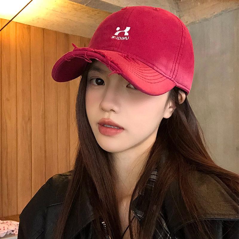 Baseball Red Beautiful Hat For Women Perfect For Spring And Summer Wear Casual