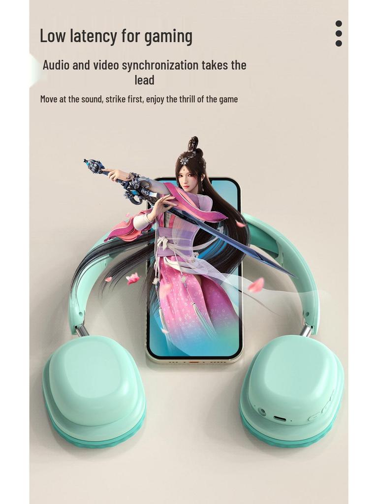 Cross-border Top-Selling Children's Foldable Bluetooth Gaming Headphones