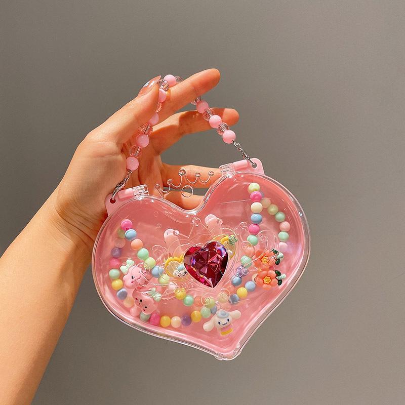 Cartoon Princess Jewelry Set: Necklace, Hair Clip & Ring for Little Girls - Perfect Birthday Gift