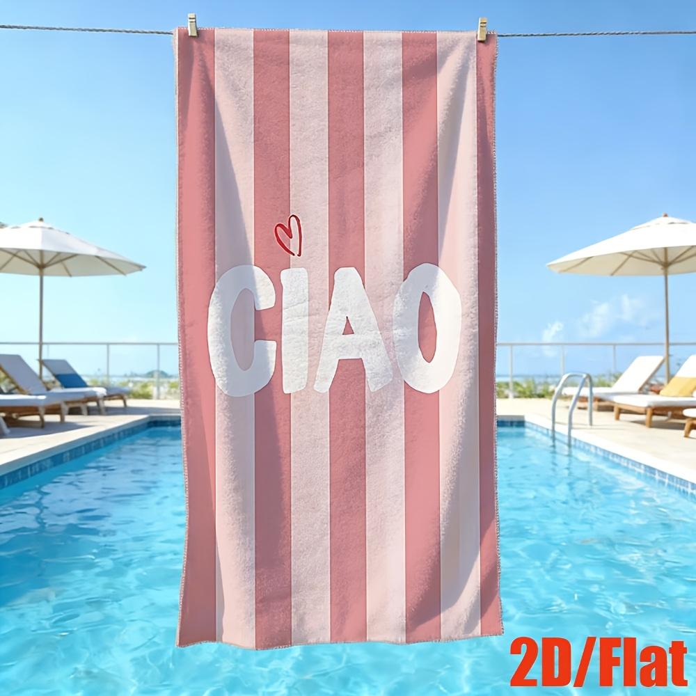 1pc Assorted Summer Beach Towels with Fun Prints & Striped Designs Perfect choice for beach vacation party gifts