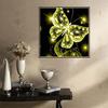 5D DIY Yellow Butterfly Crystal Diamond Painting Animal Full Rhinestone Embroidery Needlework Picture Family Home Stitch