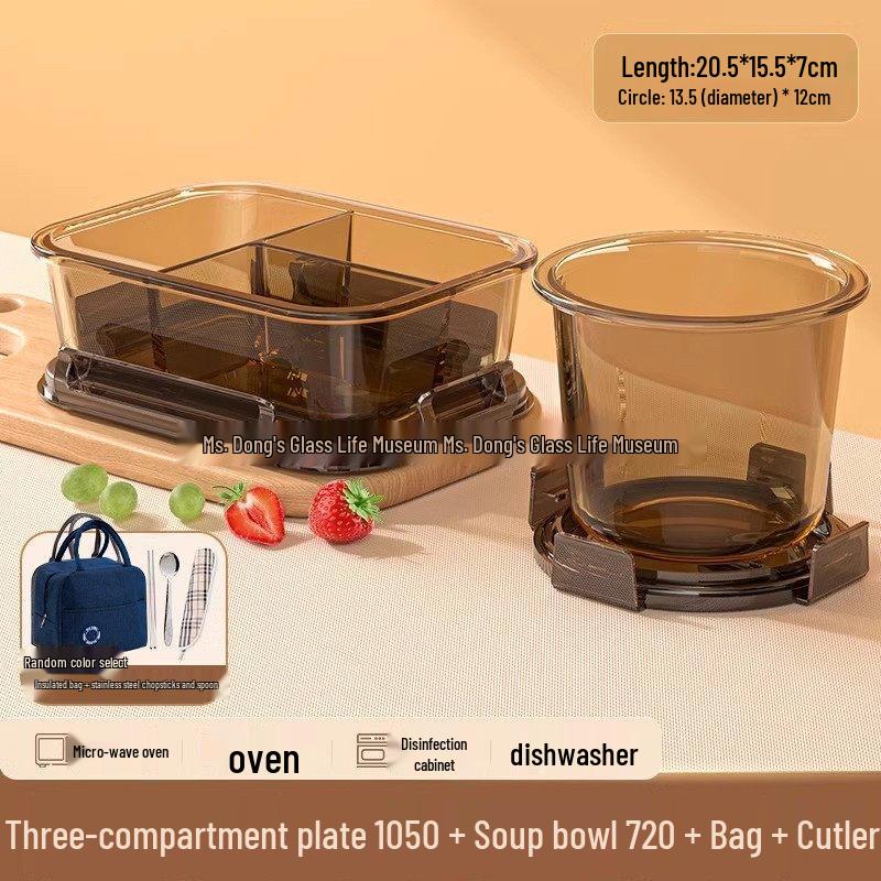 Qiwei Microwave-Safe Glass Lunch Box