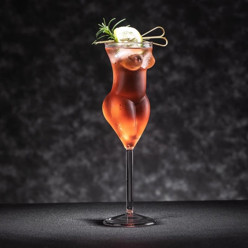 Creative Cocktail Glass Body Shape Whiskey Goblet Wine Shot Funny Beer Cup for Party Home Bar KTV Nightclub Bar Tool
