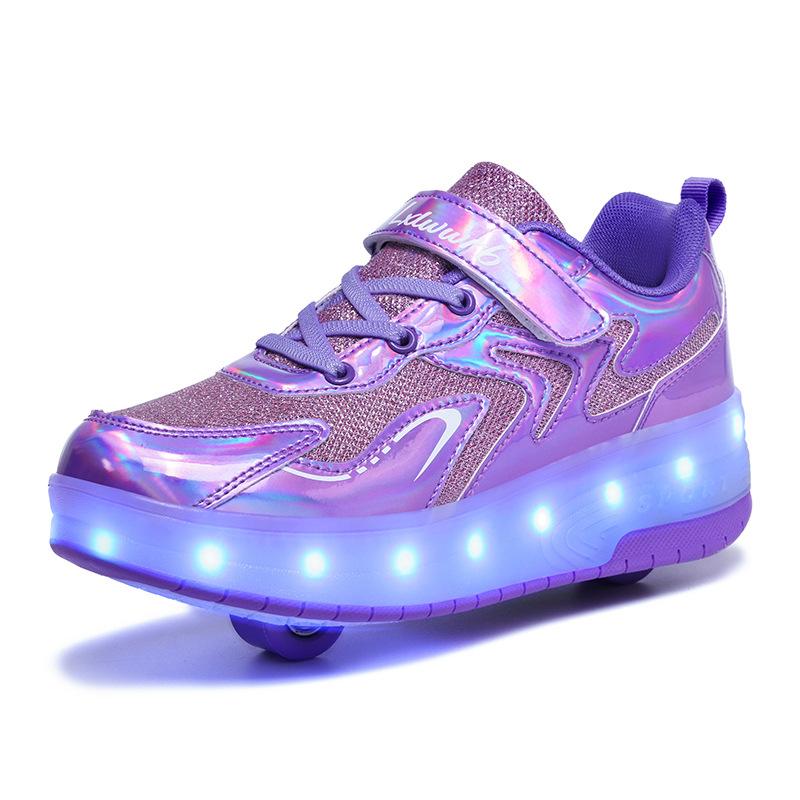 

Roller Skate Shoes Kids Snickers With Wheels Children Rollerskates Fashion Outdoor Sports Shoes Girls Boys Gifts For Kids 27