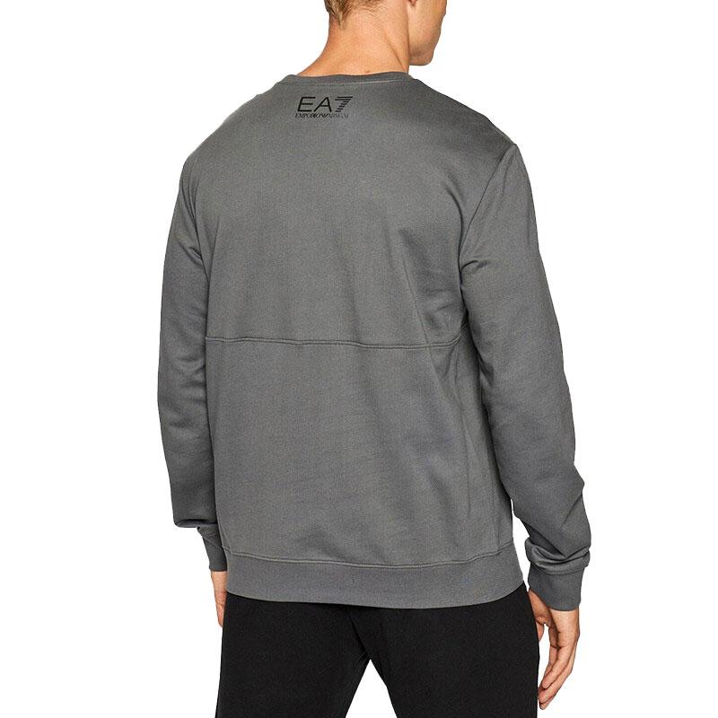 EMPORIO ARMANI EA7 Sweatshirts Men's Gray Crew Neck Moderate Regular 6KPM68-PJBWZ-1977