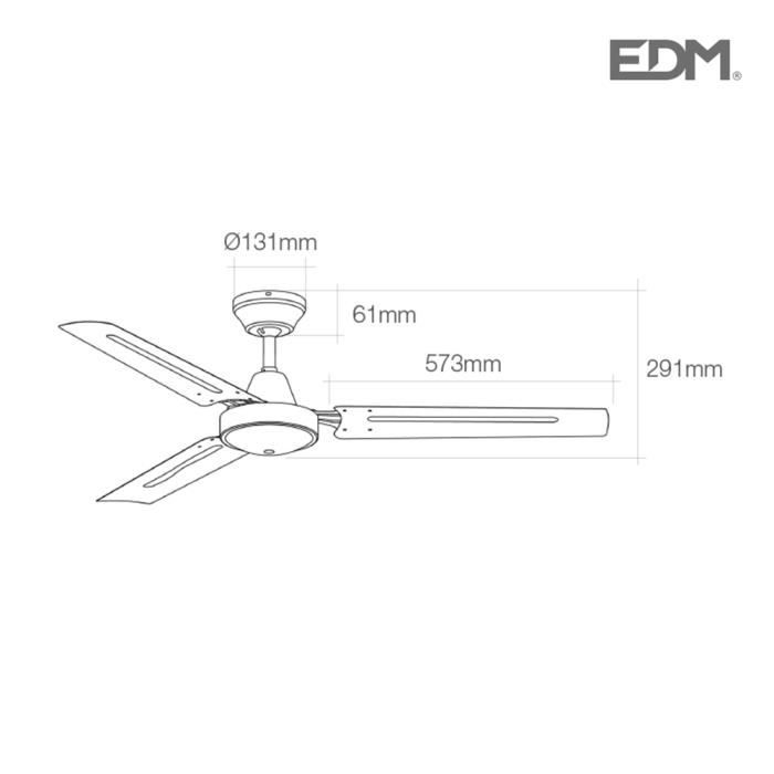 Ventilateur De Plafond Industriel Blanc Ø140cm 130M3/MIN