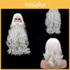 Julen Tomte Skägg Peruk Vuxen Cosplay Kostym Tillbehör Högkvalitativ Värmetålig Syntetfiber