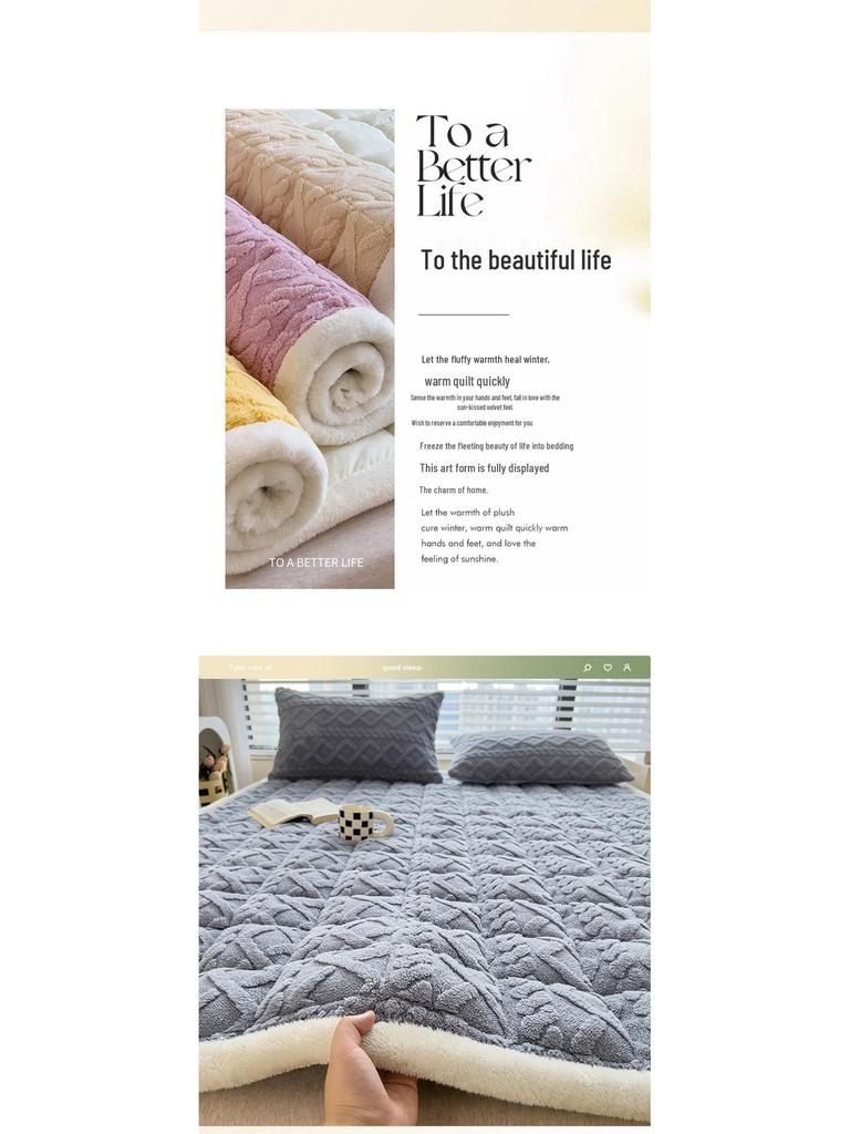 Winter Velvet Mattress Topper: Thick, Warm, Thin Pad for Single Student Dorms