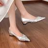 Fashion 2025 Women's Sheepskin Pointed Toe Slip-on Pleated Pumps  Thin High Heel Elegant Ladies Slim Daily Dress Heeled Shoes for Woman