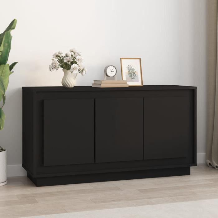 VidaXL Buffet noir 102x35x55 cm bois d'ingénierie 831886