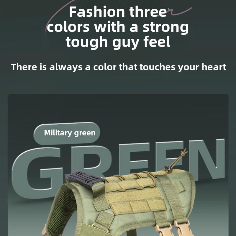 Large Dog Tactical Chest Strap Outdoor Waterproof Explosion-proof Traction Rope Chest Strap Medium and Large Working Dog Vest